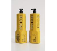 Nano Absolute Protein Shampoo 1 L - Professional Hairdressing Shampoo with Pump - Filler & Volume Care for Shine, Smoothness & Strong Hair - Salon Quality