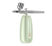 Nano Atomizing Sprayer Mini Air Compressor Set Air Brush Paint Spray Gun Air Brush for Nail Art Tattoo Craft Cake Face Nano Atomizing Sprayer Effortless Precision Consistent Spray(1-Light Green)