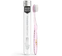 Nano-b Antibacterial Toothbrush with Silver Bristles and Pink Handle