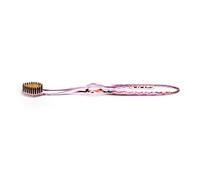 Nano-b Manual Toothbrush for Adults with Sensitive Gums, Gold & Charcoal Soft/Medium Bristles, Travel Case, Pink