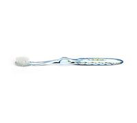 Nano-b Manual Toothbrush for Adults with Sensitive Gums, Silver Soft/Medium Bristles, Travel Case, Blue