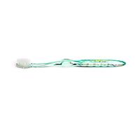 Nano-b Manual Toothbrush for Adults with Sensitive Gums, Silver Soft/Medium Bristles, Travel Case, Green