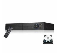 NANO BOX 4 Channel CCTV DVR 5MP Lite 5-in-1 Hybrid Digital Recorder HD BNC Imputs Supports AHD TVI CVI CVBS, Analog Cameras And IP Cameras, Remote Access (4 CH+1TB HDD)