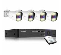 NANO BOX Security CCTV System Kit Outdoor, 4 x Full Colour Bullet Cameras, 8 Channel 5MP Lite DVR, Color Night Vision, H.265+ Surveillance Set (With 2TB HDD Pre-Installed)