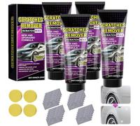 Nano Cloth Car Scratch Remover Set, Nano Sparkle Cloth for Car Scratches, Car Scratch Repair Paste Polishing Wax, Car Scratch Repair Kit with Scratch Wax, with Polishing Cloth and Sponge (4)