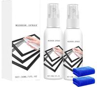 Nano Coat One-Way Mirror Spray,Reflective Window Spray for Home & Car,Privacy Window Tint Film Sprays,Glass Reflective Coating Spray for Windows and Car Rearview Mirrors, Streak-Free Shine (2 Pcs)