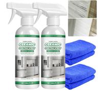 Nano Coating Agent Spray for Stone & Tilefurniture, Marble, Quartz, Granite Cleaner & Polish, Ceramic Sealer for Countertops, Kitchen, Bathroom, Stain Repellent & Glossy Restorer (2PCS)