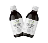 Nano Colloidal Silver Double Pack - 500ml Total (2 x 250ml) - 100ppm High Purity Non-Ionized Silver Nanoparticles (20-40nm) - Professional Grade Laboratory Reagent - Amber Color Standard - NatVita
