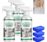 Nano Crystal Coating Agent for Tile & Furniture, Granite Marble Countertop Cleaner and Polish, Stone Sealer Protector with Long-Lasting Shine, Scratch Stain Resistant for Kitchen, Bathroom (3Pcs)