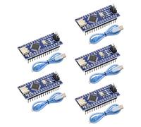 Nano Development Board with Cable Binghe Pack of 5 Nano Development Board with Chip CH340 Type-C Connector 5V 16M 328P Microcontroller Compatible with Arduino IDE