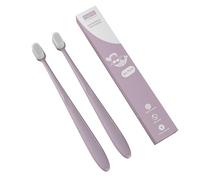 nano Die Zahnbürste. Nano Toothbrush, Children's Toothbrush, 18,000 Bristles, Soft Toothbrush, Extra Soft, Baby Toothbrush, Super Soft, Sensitive, Gentle Toothbrush, Dusky Pink, Pack of 2