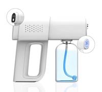 Nano Disinfectant Spray Gun - K5 Pro Cordless Fogger Machine - Versatile Barber Spray Bottle, Atomizer Sprayer for Perfume & Indoor Fogger - Sterilizer Gun & Fog Sanitizer Machine for Home (White)