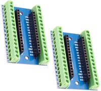 Nano Extension Board,2 PCS Nano Shield, Nano Holder, Nano IO Shield V1.O Simple Expansion Board with Screw Terminals Compatible with Arduino nano