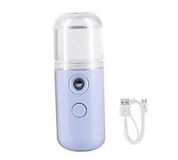 Nano Facial Mister, Facial Mister Mini Steamer USB Rechargeable Mist Sprayer for Face Daily Makeup Skin Care Blue 30ml