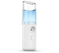 Nano Facial Mister Outdoor Indoor Humidifier Handy Facial Sprayer USB Charging Facial Steamers Cool Mist for Skin Care, Eyelash Extensions, Face Hydrating (White)