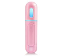 Nano Facial Mister, Portable Mini Cool Mist Facial Steamer Moisturizing Hydrating Face Sprayer for Skin Care, Makeup, Cleaning Pores,Eyelash Extensions,Summer Cool (Pink)