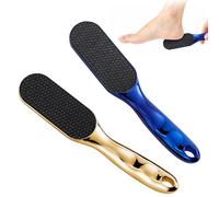 Nano Glass Foot File Callus Remover, Callus Removal Foot, Pumice Stone Foot Care Glass Nail File, Foot Glow Callus Remover, Removes Callus Planer, Equipped Comfortable Handle (Blue and Gold)