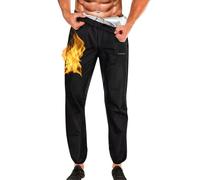 Nano Hertz Sweat Pants Sauna Suit Sauna Trousers Slimming Sweat Sweat for Weight Loss Sweat Suit Pockets on the Side Fitness Men Men, black, XXXL