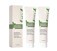 Nano-Hydroxyapatite Toothpaste Mint Flavor,Fluoride Free Gum Toothpaste for Daily Oral Care,Nano Hydroxyapatite oothpaste for Teeth Whitening,Protection & Fresh Breath,for Sensitive Teeth (2pcs)