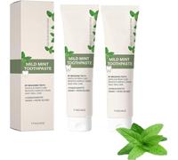 Nano-Hydroxyapatite Toothpaste Mint Flavor, Fluoride Free Gum Toothpaste for Daily Oral Care, Nano Hydroxyapatite Toothpaste for Teeth Whitening, Whitening Toothpaste for Sensitive Teeth, 114g (2Pcs)