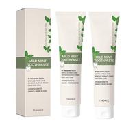 Nano-Hydroxyapatite Toothpaste Mint Flavor,Nano Hydroxyapatite Toothpaste for Teeth Whitening,Fluoride Free Gum Toothpaste for Daily Oral Care,for Sensitive Teeth,114g (2Pcs)