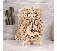 Nano Micro Blocks Wooden Puzzle 3D Three-Dimensional Puzzle Owl Model Clock Mechanical Puzzles Children Birthday