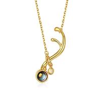 Nano Micro-Carving A Deer Has Your Necklace, One Hundred Blessing Models, Plated Clavicle Chain, Color