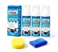 Nano Multi-Functional Foam Cleaner, Car Interior Deep Cleaning Spray for Leather, Fabric & Tires, All-Purpose Deep Cleaning Spray For Car Interior, Kitchen Grease, Bathroom Tiles, Sofa Upholstery(3PC)