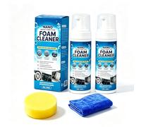 Nano Multi-Functional Foam Cleaner, Car Interior Deep Cleaning Spray for Leather, Fabric & Tires, All-Purpose Deep Cleaning Spray For Car Interior, Kitchen Grease, Bathroom Tiles, Sofa Upholstery(2PC)