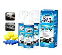 Nano Multi-Functional Foam Cleaner, Nano Foam Cleaner, 4-in-1 Multi-Enzyme Foam Cleaner Spray, Dust Repellent Stain Remover, Car Interior Deep Cleaning Spray for Leather, Fabric & Tires (3PC)