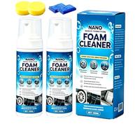 Nano Multi-Functional Foam Cleaner,Professional Car Interior Deep Cleaning Spray for Leather, Multifunctional All Purpose Foam Cleaner, All Purpose Deep Cleaning For Car Interior, Upholstery, Sofa，2PC
