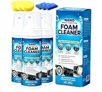 Nano Multi-Functional Foam Cleaner,Professional Car Interior Deep Cleaning Spray for Leather, Multifunctional All Purpose Foam Cleaner, All Purpose Deep Cleaning For Car Interior, Upholstery, Sofa，3PC