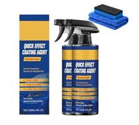 Nano Quick Coat Restore, Fast-Acting Car Coating Spray for Shine & Protection, Waterless Wax Polish, Scratch & Oil Film Remover with Sponge & Cloth (2pcs)