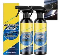 Nano Quick Coat Restore, Quick Effect Coating Agent for Cars, Waterless Wash Car Coating Long-Lasting Protection, Nano Spray for Cars, Cars Scratch Remover Spray for Shine and Protection (2PC)