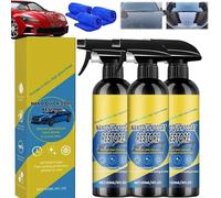 Nano Quick Coat Restore Spray, 3 in1 Waterless Car Wash, Ceramic Coating & Paint Sealant, High Gloss Mirror Shine, Scratch Repair & Hydrophobic Shield for Cars, Motorcycles & Boats (3pcs)