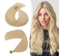 Nano Ring Hair Extensions 20inch 1g/s Pre Bonded 50g Nano Tip Bondings 100% Real Remy Human Hair #613 Bleach Blonde With Nano Beads Cold Fusion 50 Strands