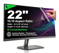 Nano Suction Border Privacy Screen for 22 Inch 16:10 Computer Monitor | 47.4x29.7cm, Clear Nano Suction Border Won't Block View, Washable & Reusable, No Residue,Blue Light Blocking & Anti-Glare