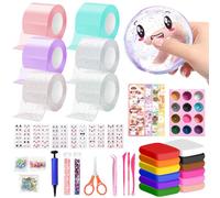 Nano Tape, 70 Pieces Nano Tape Bubbles Kit, Nano Tape Bubbles Set, Magic Nano Tape, Blowing Bubble Tape, DIY Nano Double-Sided Tape, Traceless Adhesive Nano Tape for Making Bubbles
