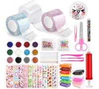 Nano Tape Bubble Kit Double Sided Tape Elastic Bubbles DIY Craft Kit Stress Balls Toys Party Favors And Fidget Toys For Girls, Boys, Kids