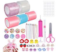 Nano Tape Bubble Kit for Children, 71 Pieces Double-Sided Tape DIY Nano Tape Bubble Set Super Elastic Nano Adhesive Tapes with Sticker DIY Craft Kit for Girls, Boys