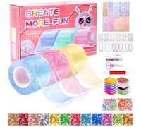 Nano Tape Bubble Kit for Children - DIY Nano Tape Bubble Set, Super Elastic Nano Adhesive Tapes for Stress Relief and Fun for Girls and Boys with Pump, Stickers and Complete Material Package