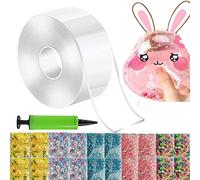 Nano Tape Bubbles Kit for Kids, Nano Magic Tape Double Sided Bubble Sets, Super Elastic Bubble Balloons DIY Craft Kit Toys for Children, Fidget Toys and Party Favors for Boys and Girls