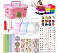 Nano Tape Kit with Box, 70Pcs Nano Tape 1.97 * 119In Magic Nanotape Bubbles Set for Making Bubbles with Pump Sequins Powder Stickers DIY Craft Double Sided Water Ball Squishy Kit for Party Gift