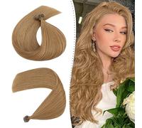 Nano Tip Hair Extensions Straight 20inch Pre Bonded #27 Dark Blonde Nano Ring Hair Extensions 100% Real Human Hair 50g [Cold Fushion] With Nano Beads Cold Fusion 50 Strands