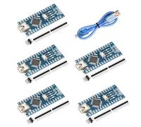 Nano V3 Board Mini USB with Cable, AYWHP 5PCS Nano Board MEGA328P, CH340G Chip 5V 16M, Microcontroller Compatible with Arduino Nano V3 (Mini USB Port)