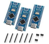 Nano V3 USB with 328PB Chip Board Binghe 3 Pcs Nano Module V3 with 328PB Chip Module CH340G Controller 5V/16MHz Type-C Interface 328PB-AU Microcontroller Compatible with Arduino