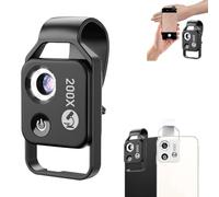 Nano Zoom 200x for iPhone,Nanozoom 200x Magnification Zoom for Iphone,200x Phone Mini Pocket Microscope,Phone Microscope Lens,High-tech Clip-on Lens,Built-in Light,Hd
