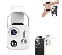 Nano Zoom 200x for iPhone,Nanozoom 200x Magnification Zoom for Iphone,200x Phone Mini Pocket Microscope with Polarizer,Phone Microscope Lens,High-tech Clip-on Lens,Built-in Light,Hd