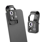 Nano Zoom 200x Magnification Clip-On Lens for Smartphone - High-Tech Pocket Microscope (Black)