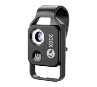 Nano Zoom 200x Phone Magnifier Lens Telephoto Lens Telephoto Lens Telephoto Lens Attachment Macro Lens Macro Lens For Outdoor (Black MS002BK)